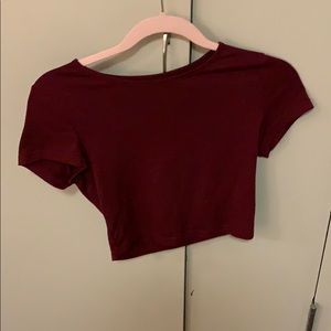 Maroon crop top